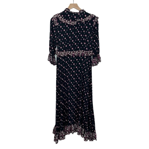 Free People Romantic Ruffles Calico Midi Dress Size S - Picture 5 of 14